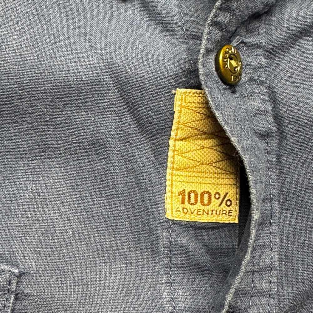 Camel Trophy Adventure Wear Shirt Mens XXL Blue Short Sleeve Utility Cotton Top - Picture 5 of 11